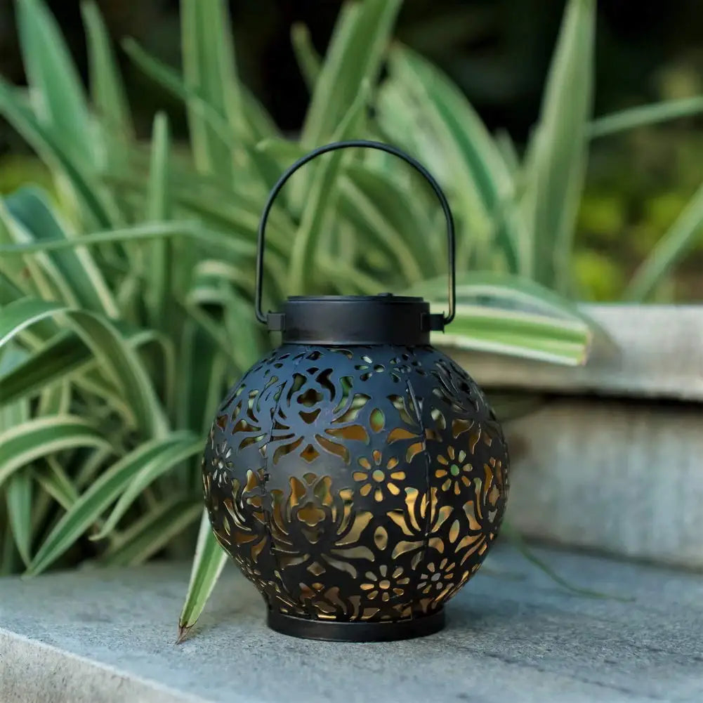 Outdoor Solar Garden Hanging Iron Art
