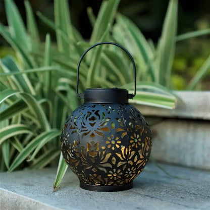 Outdoor Solar Garden Hanging Iron Art