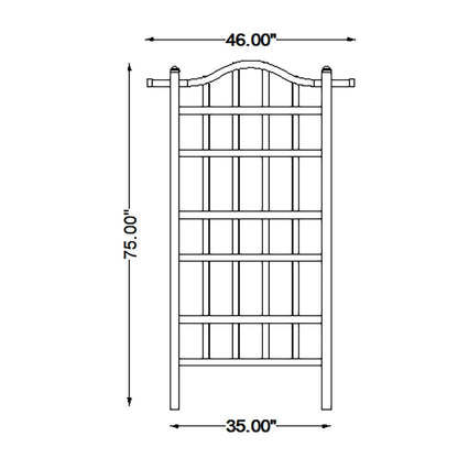 Outdoor White Vinyl Garden Plant Trellis with Ground Anchors