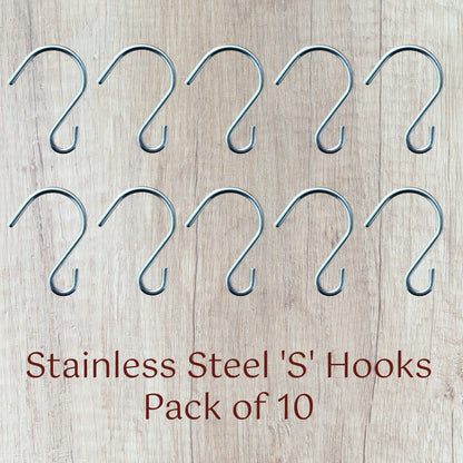 Perfect Little Stainless 'S' Hooks, 10 count