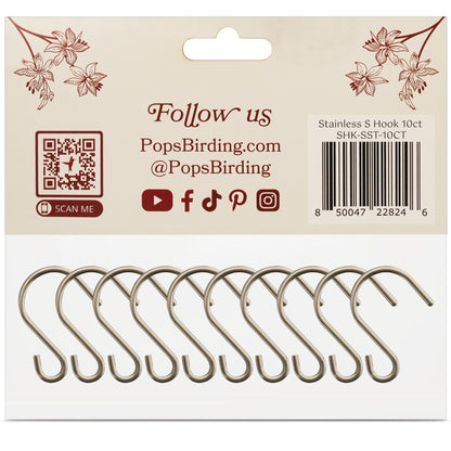 Perfect Little Stainless 'S' Hooks, 10 count