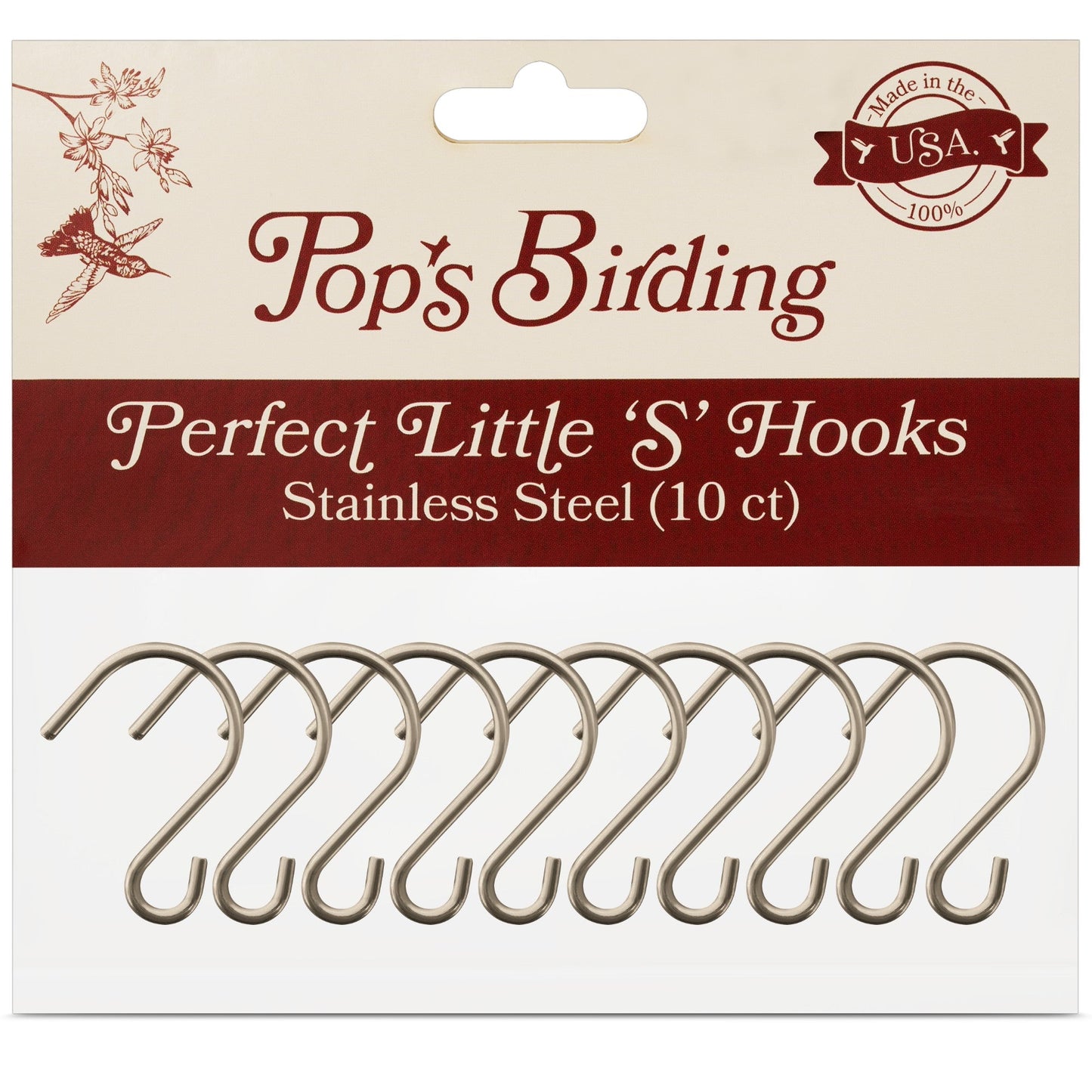 Perfect Little Stainless 'S' Hooks, 10 count