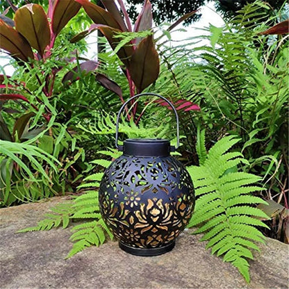 Outdoor Solar Garden Hanging Iron Art