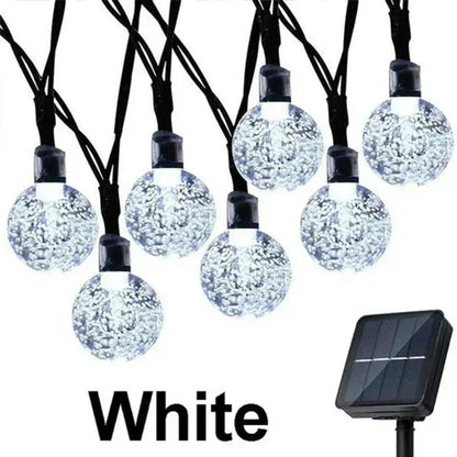 Crystal Fairy Solar String Lights: 8 Modes Waterproof Outdoor Patio Decor