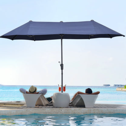 13 ft Double-Sided Patio Umbrella – Extra-Large Outdoor Shade Canopy