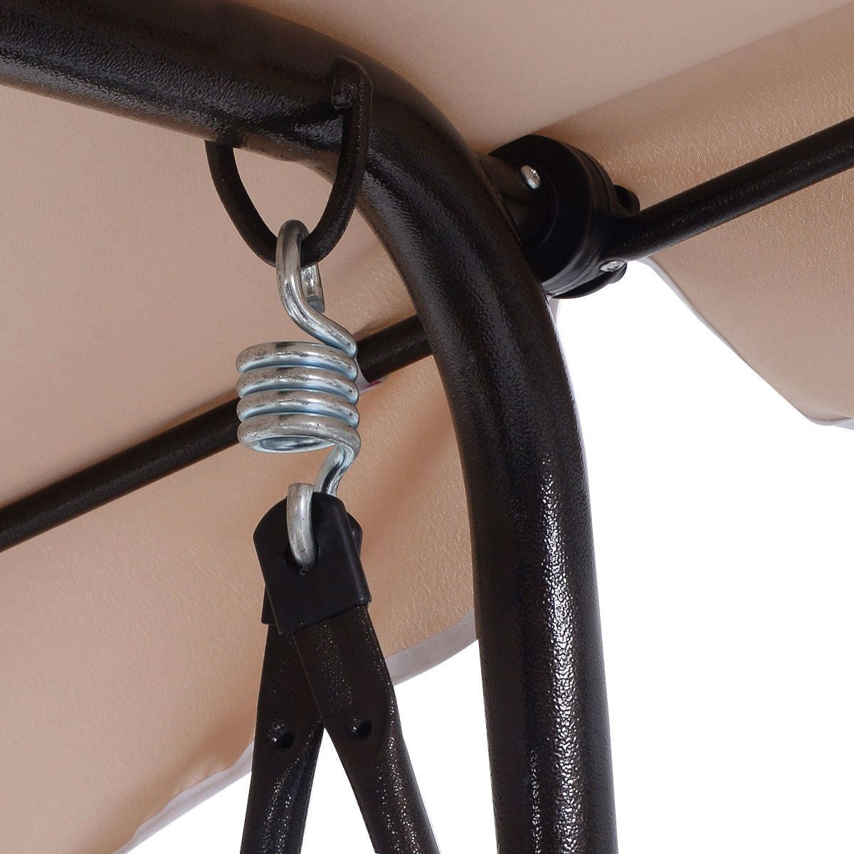 Outdoor 3-Person Canopy Swing Chair for Porch, Patio, or Deck