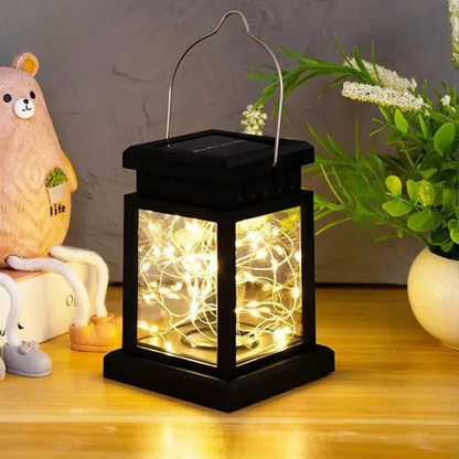 Outdoor Solar LED Lanterns Hanging Balcony or Garden Candle Lights