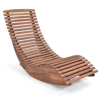 Acacia Wood Porch Rocking Chair – Relaxation Meets Natural Strength