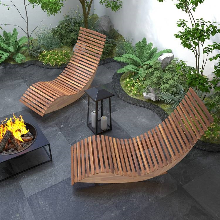 Acacia Wood Porch Rocking Chair – Relaxation Meets Natural Strength