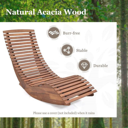 Acacia Wood Porch Rocking Chair – Relaxation Meets Natural Strength