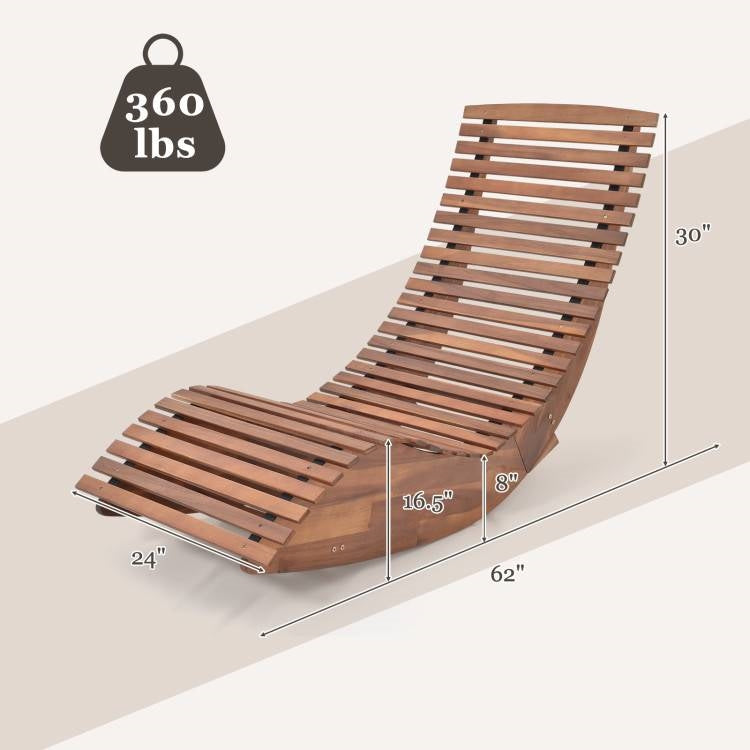 Acacia Wood Porch Rocking Chair – Relaxation Meets Natural Strength
