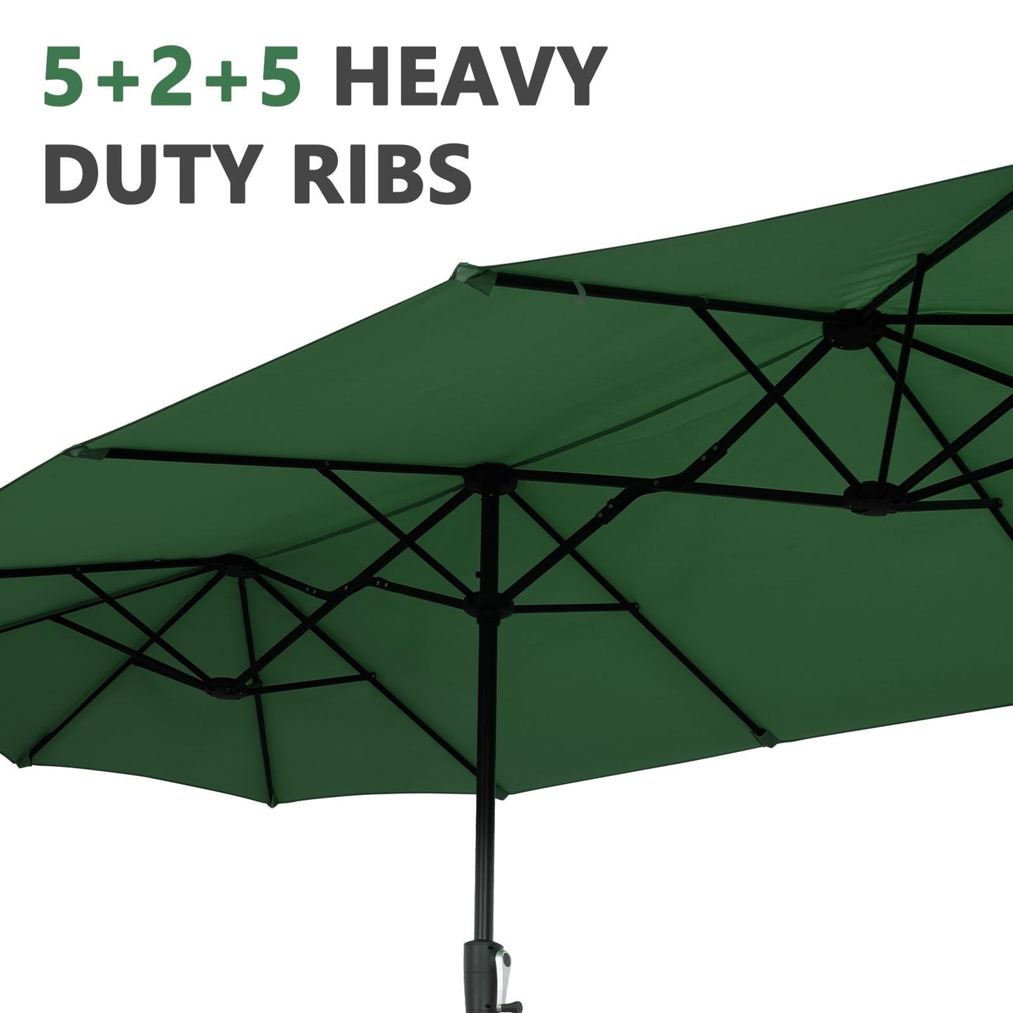 13 ft Double-Sided Patio Umbrella – Extra-Large Outdoor Shade Canopy