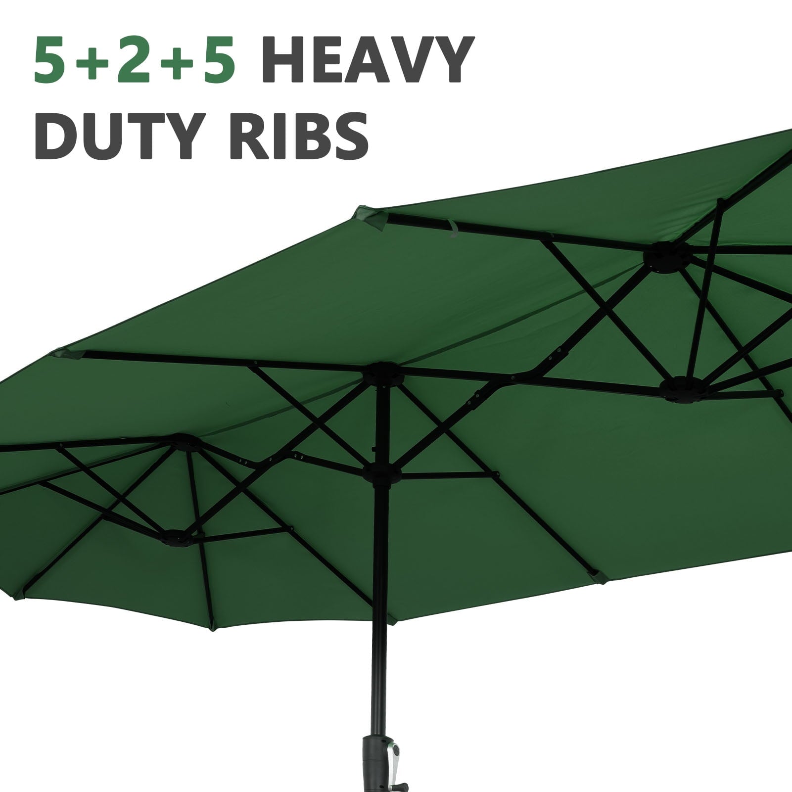 13 ft Double-Sided Patio Umbrella – Extra-Large Outdoor Shade Canopy