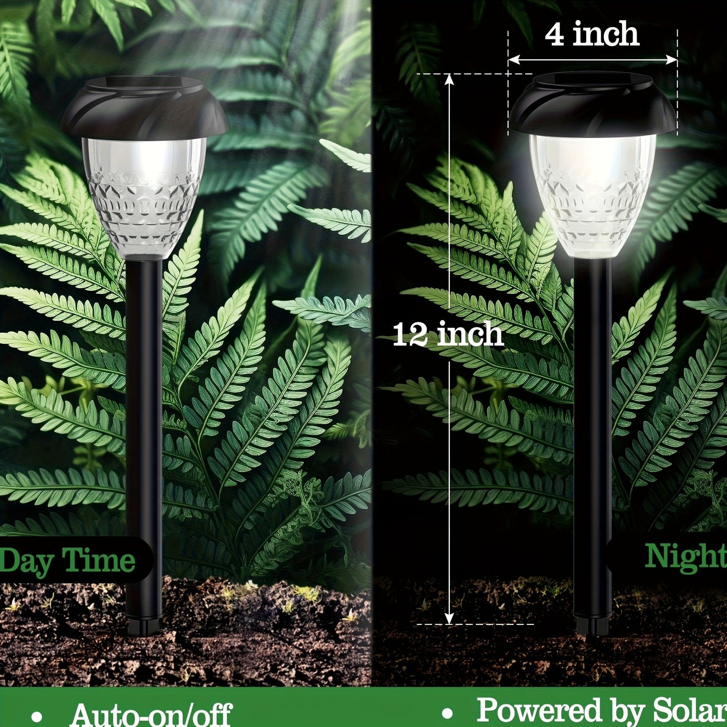 Mandala Pattern Solar Pathway Lights – Bright White LED, 10 pk.