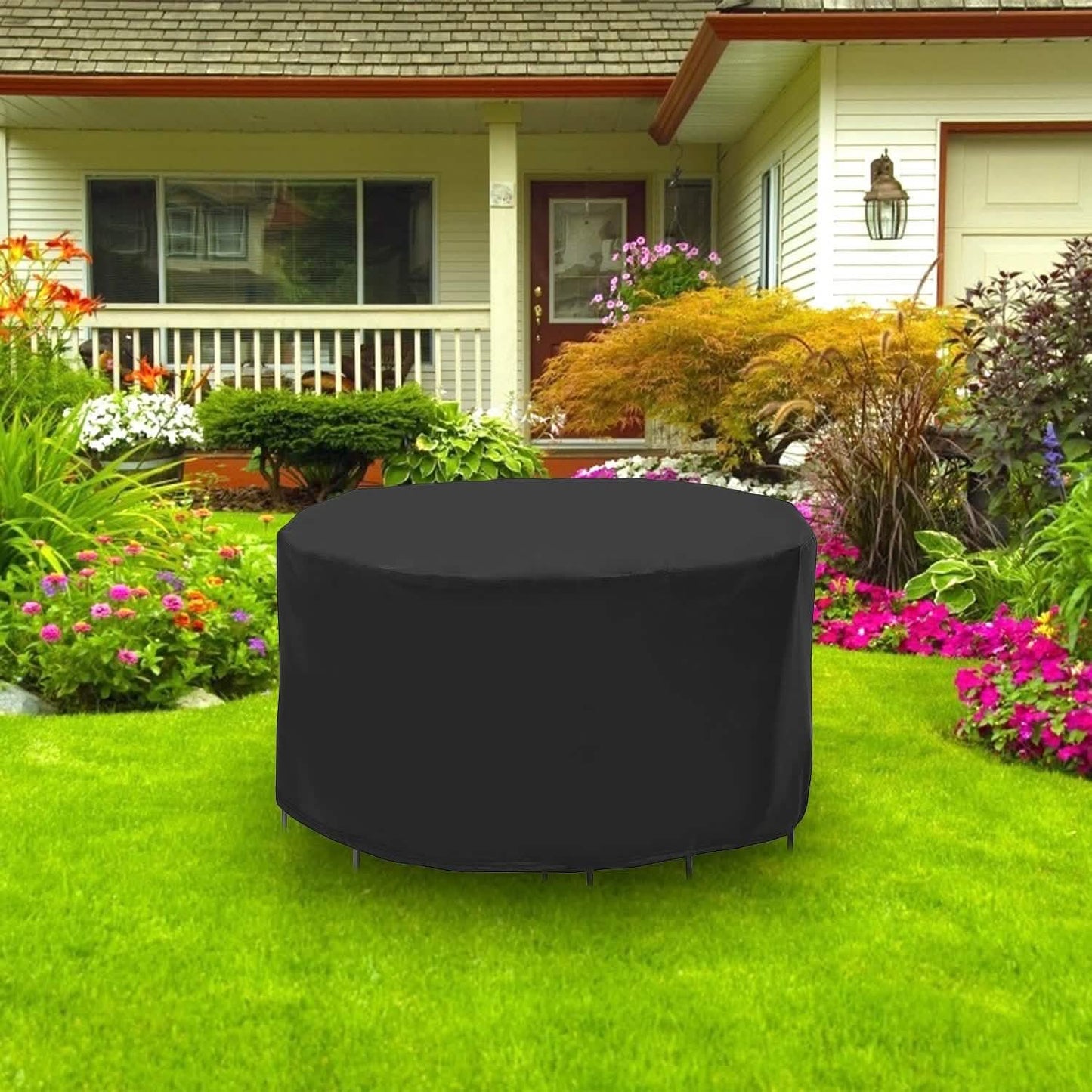 Circular Outdoor Table Cover – Waterproof, UV-Resistant Furniture Protector