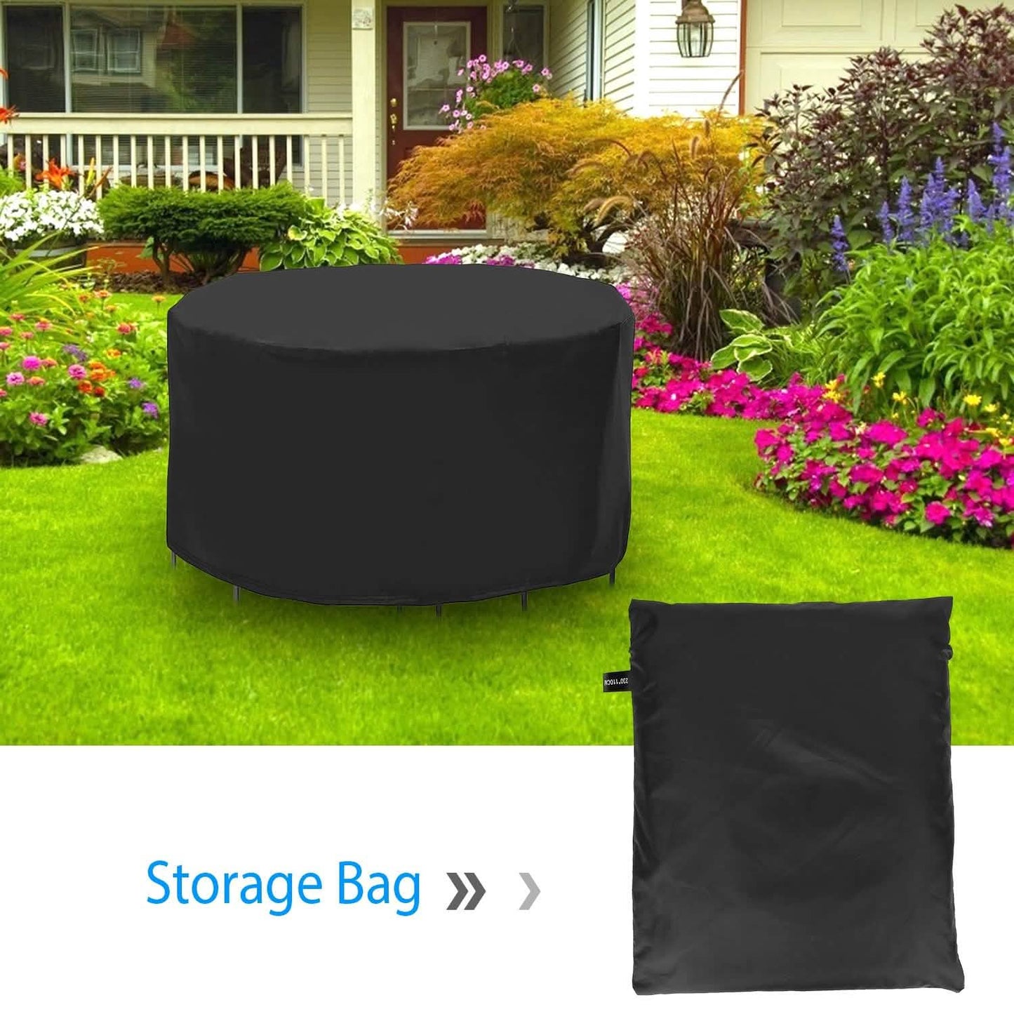 Circular Outdoor Table Cover – Waterproof, UV-Resistant Furniture Protector