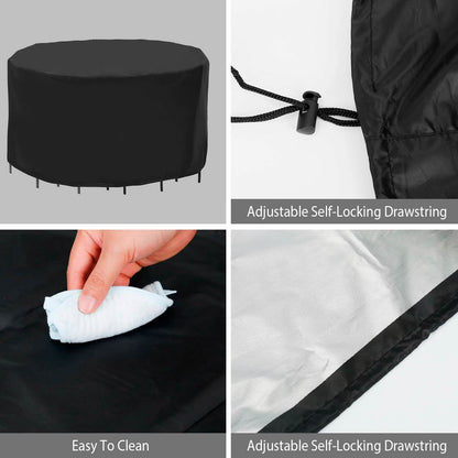Circular Outdoor Table Cover – Waterproof, UV-Resistant Furniture Protector