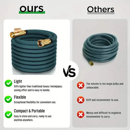 25 ft Heavy-Duty Garden Hose with Spray Nozzle – Durable & Leakproof