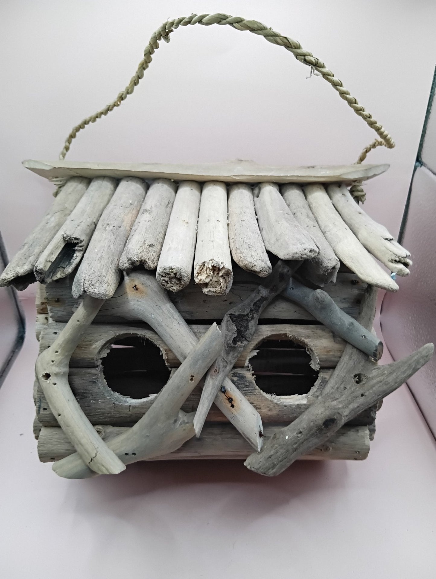 Handcrafted Driftwood Birdhouse –  Coastal Rustic Decor
