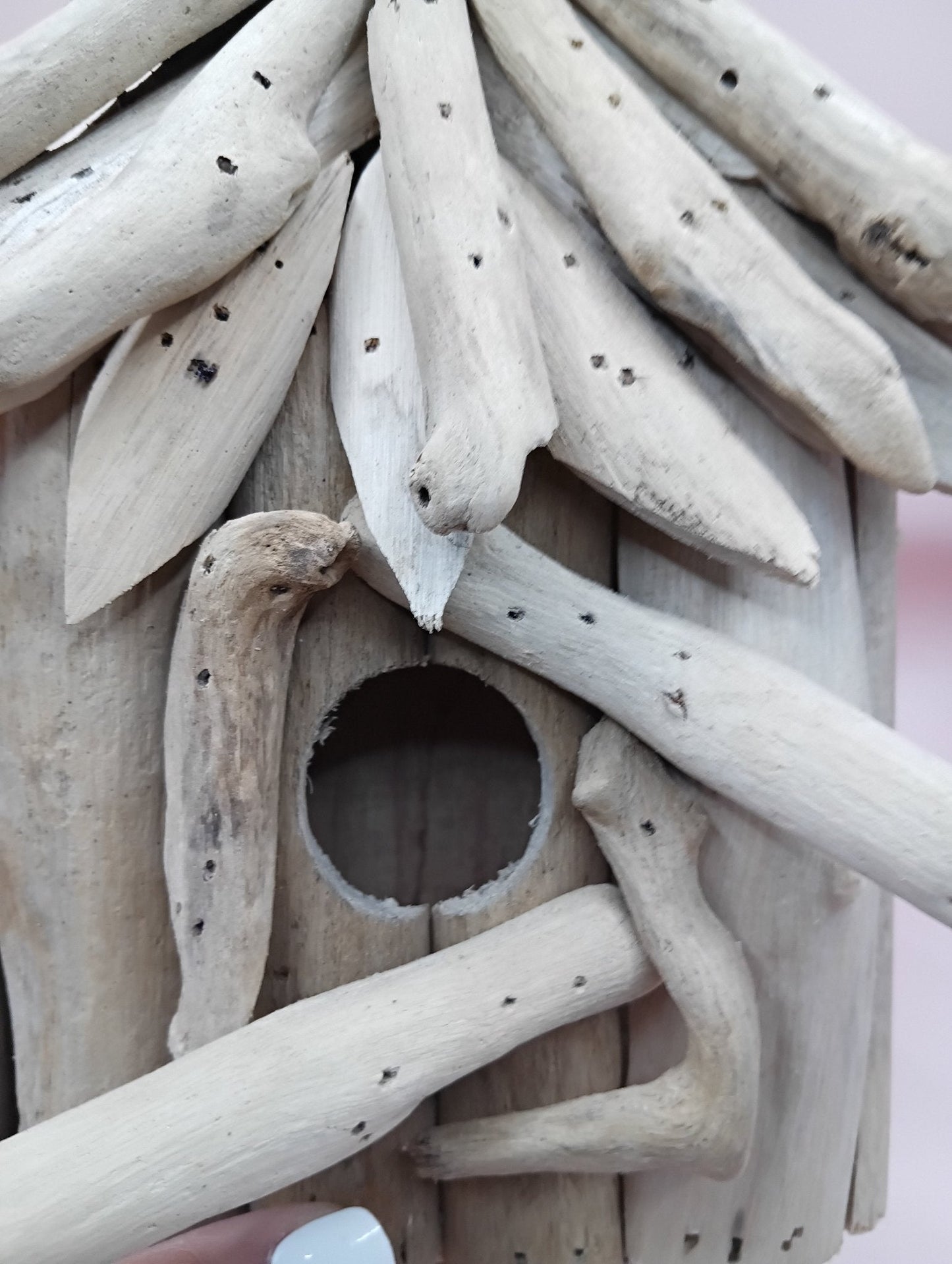 Handcrafted Driftwood Birdhouse –  Coastal Rustic Decor
