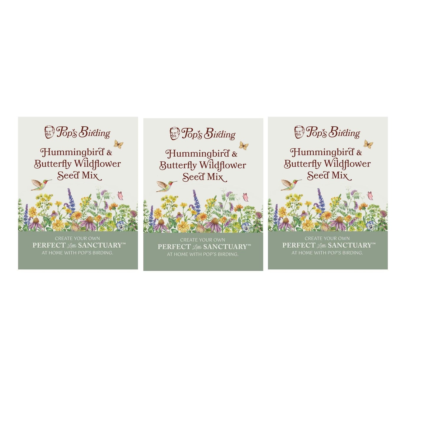Pop’s Hummingbird & Butterfly Wildflower Seed Mix – Pollinator Garden Blend
