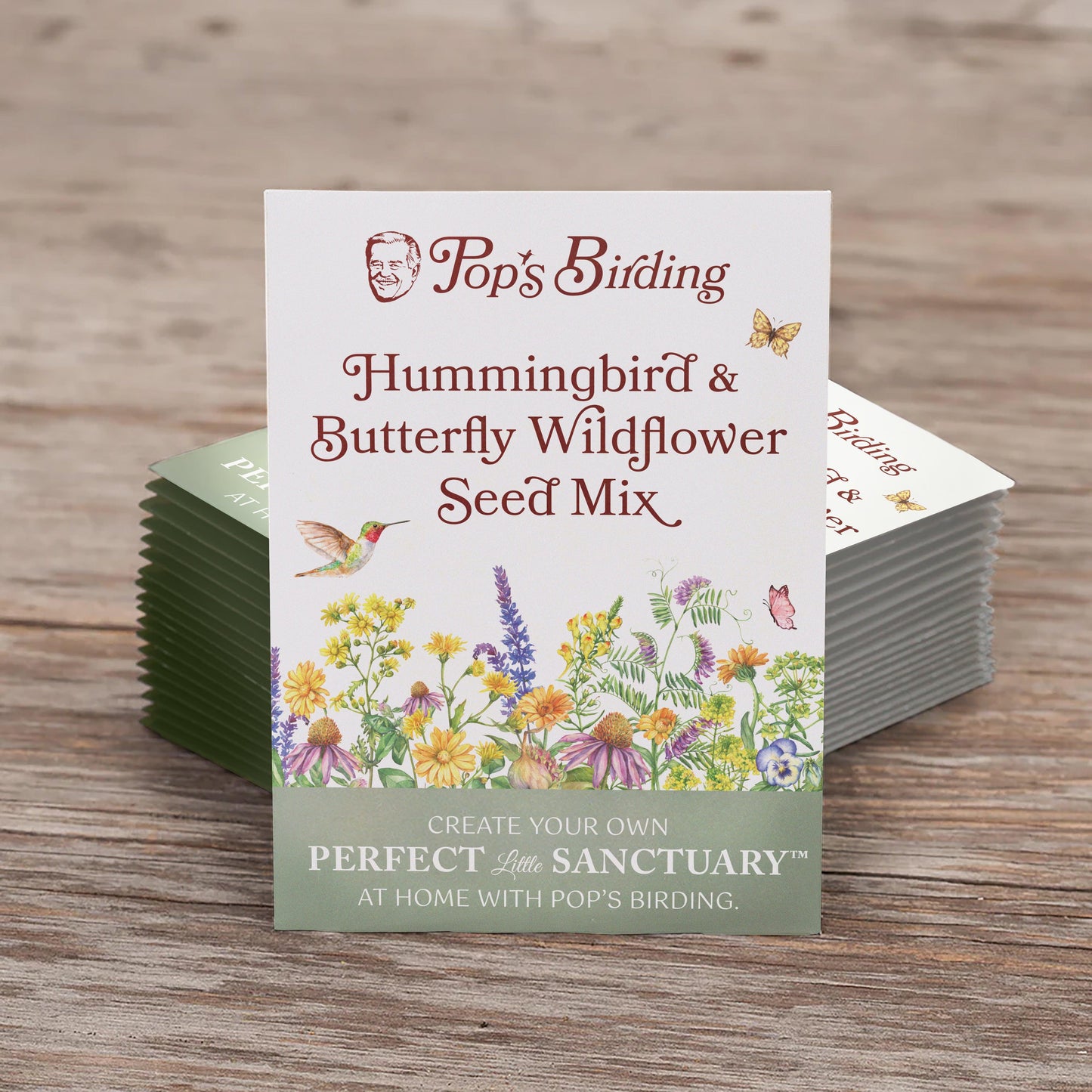 Pop’s Hummingbird & Butterfly Wildflower Seed Mix – Pollinator Garden Blend