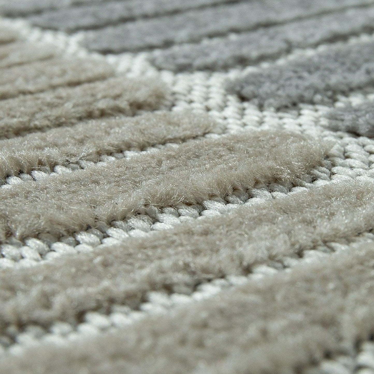 Outdoor Rug Marrakesh Carved Design - Brown Blue