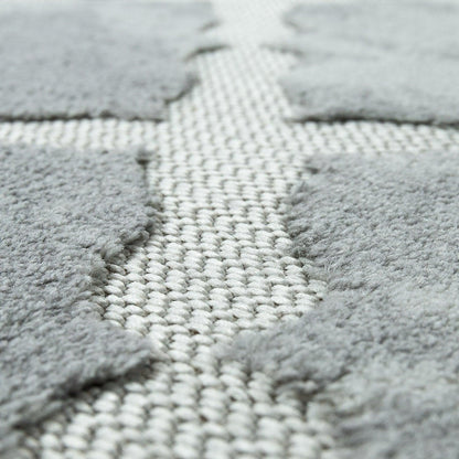 Outdoor Rug Marrakesh Moroccan Diamond Pattern - Light-Grey
