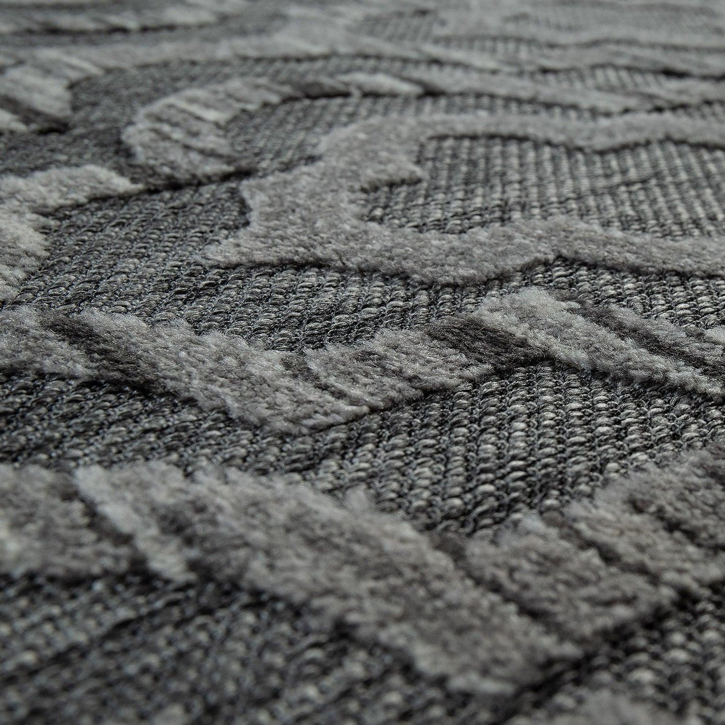 In & Outdoor Rug Marrakesh Moroccan Ornaments - Dark Grey