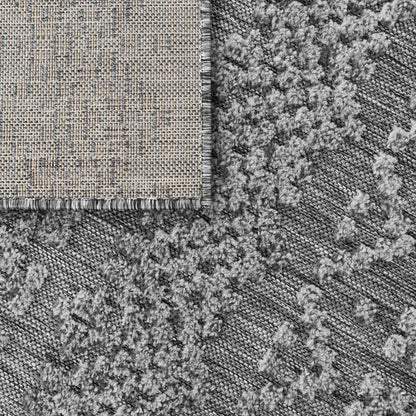Outdoor Rug Marrakesh High/Low Effect Trellis in Anthracite