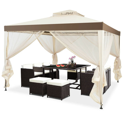 Canopy Gazebo Tent Shelter with Mosquito Netting