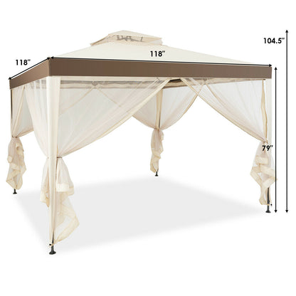Canopy Gazebo Tent Shelter with Mosquito Netting