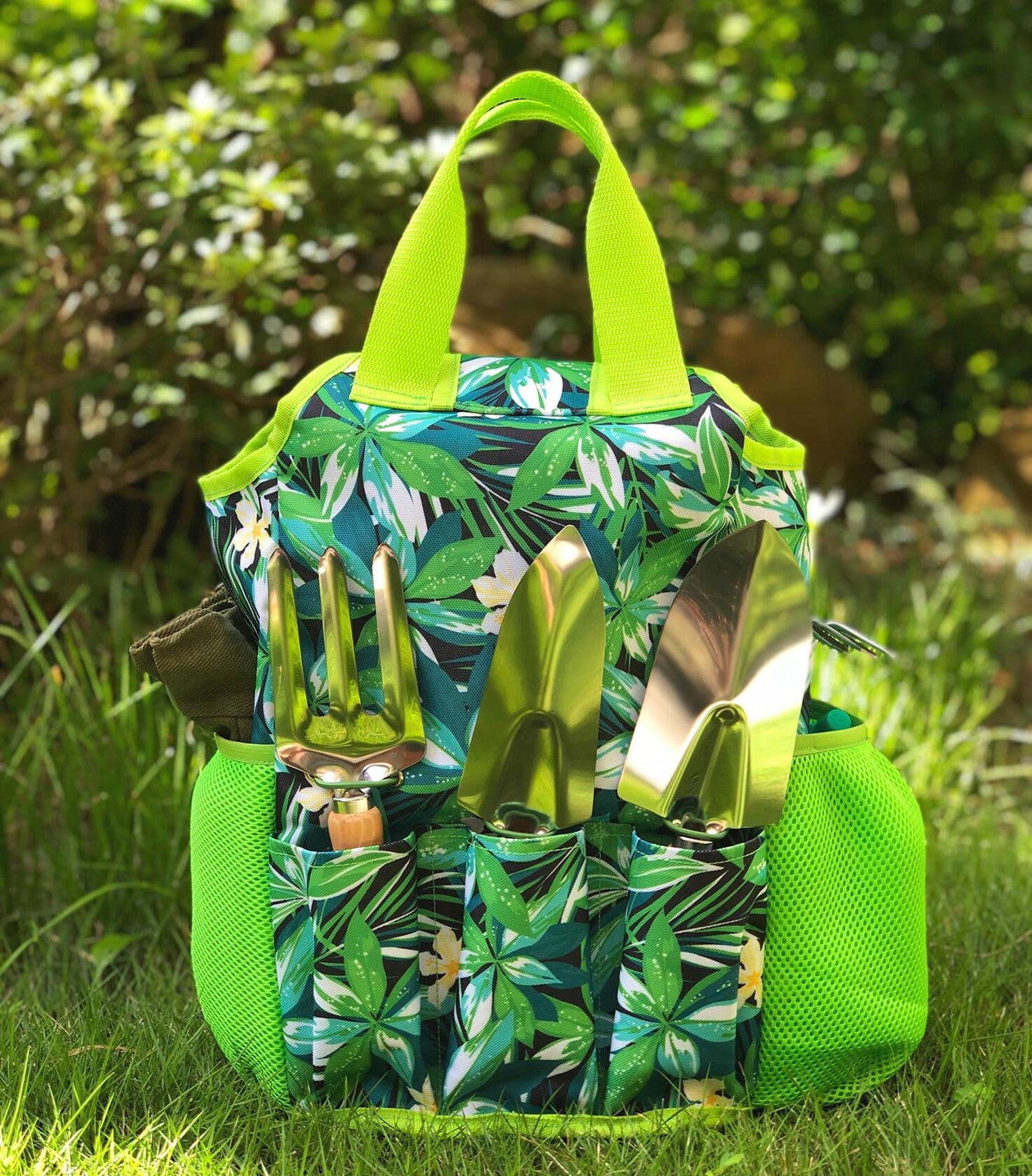 9-Piece All-in-One Garden Tool Set with Heavy Duty Tote