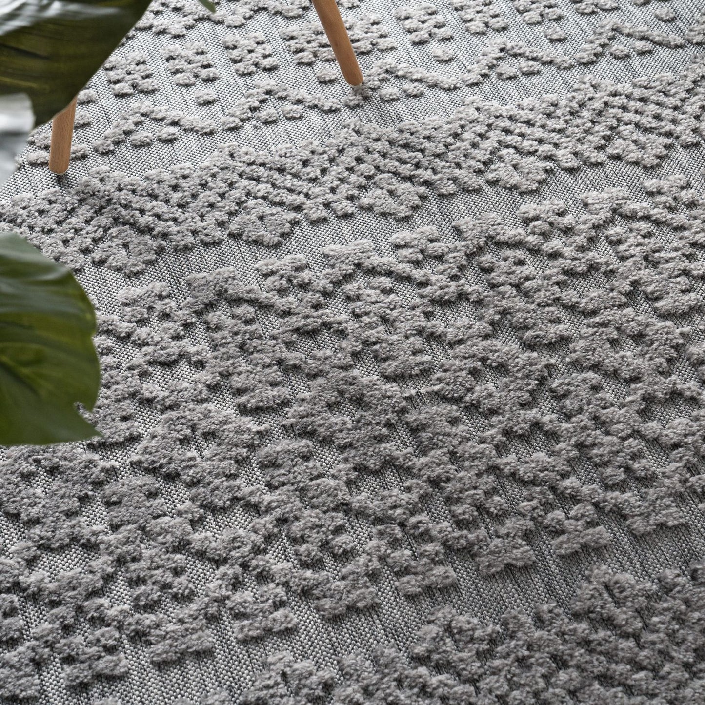 Outdoor Rug Marrakesh High/Low Effect Trellis in Anthracite