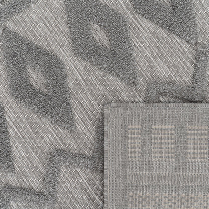 Outdoor Rug Livorno Geometric Pattern In Grey