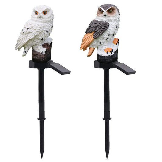 Solar Powered Resin Owl LED Light for Pathways, Lawns, and Gardens