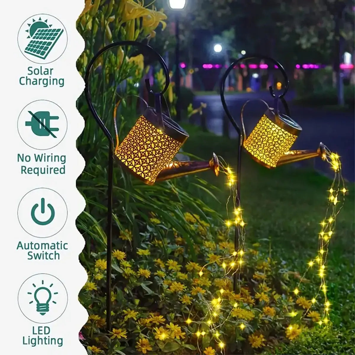 Solar Watering Can Light - Outdoor Decor