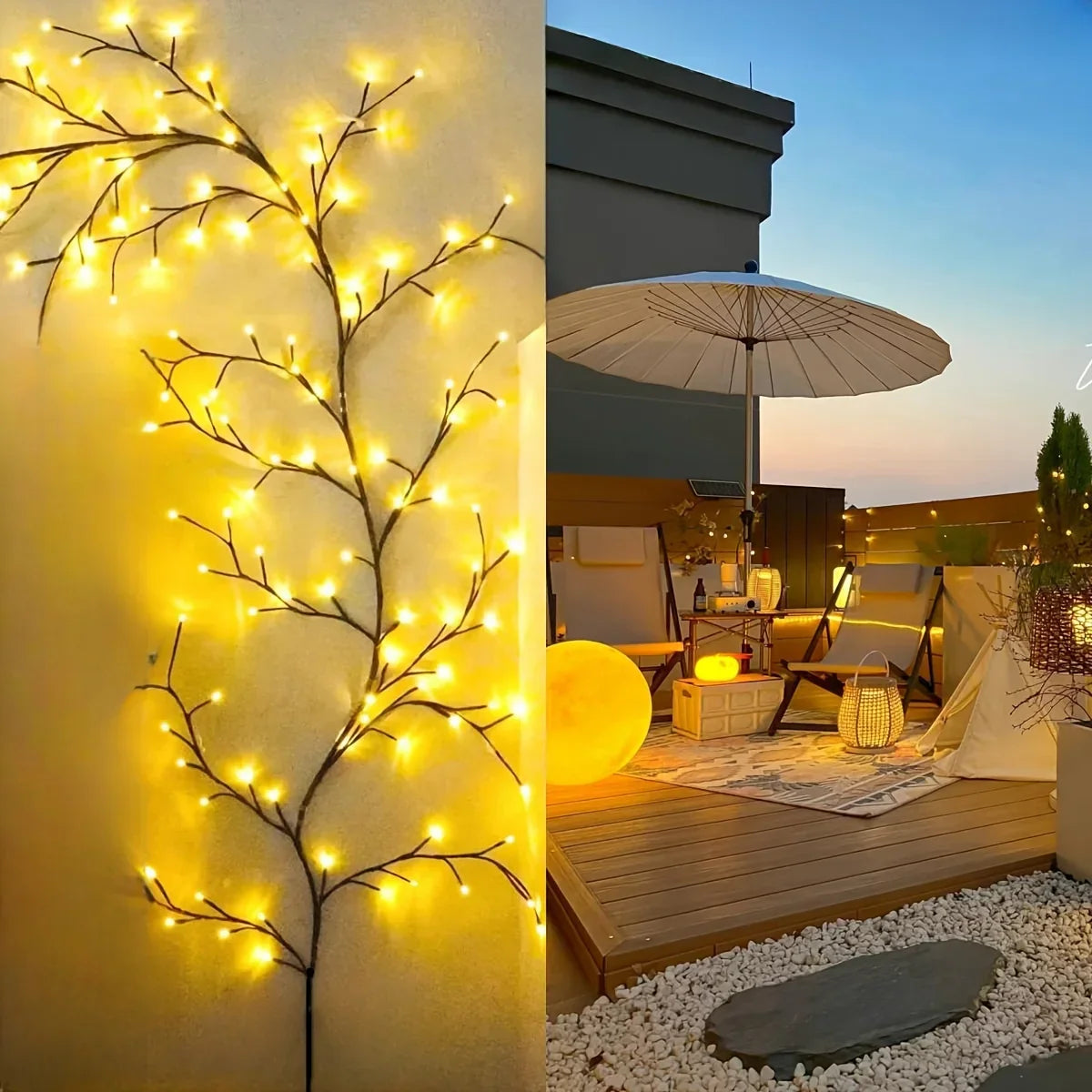 Solar Willow Vine Lights | Waterproof Outdoor Fairy Lights | Alta's Garden