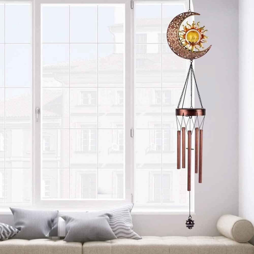 Solar LED Wind Chimes – Decorative Hanging Garden Light for Patio, Porch & Outdoor Décor