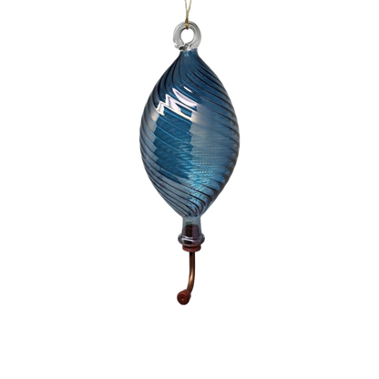 Egyptian Museum Collection Mouth-Blown Glass Single Hummingbird Feeder – Handcrafted Etched Pyrex Garden Feeder